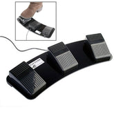 Interruptor de pie de triple acción USB para PC, 2 pedales